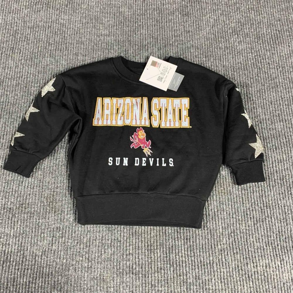 Arizona State Sun Devils ASU Sweatshirt Girls XXS 2XS Black College Football New